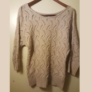 5 for $25! Lauren Conrad Sweater Small Taupe Long Sleeve sm